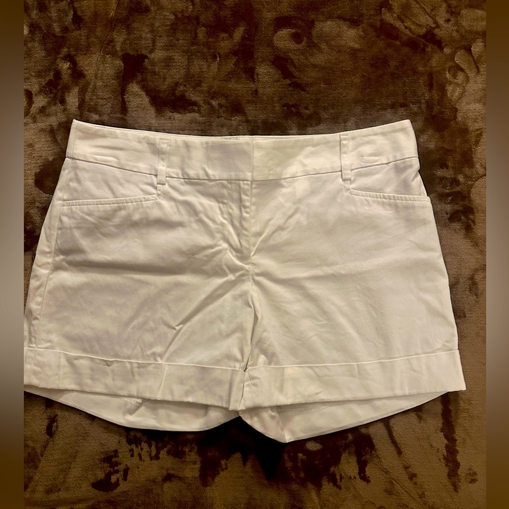 Express White Editor Shorts size 4